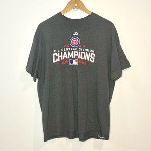 Chicago Cubs 2016 NL Central Champions Roster Majestic T-Shirt Men’s Size XL